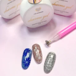 Double-Sided Flower & Stripe Cat Eye Nails Magnet Pen