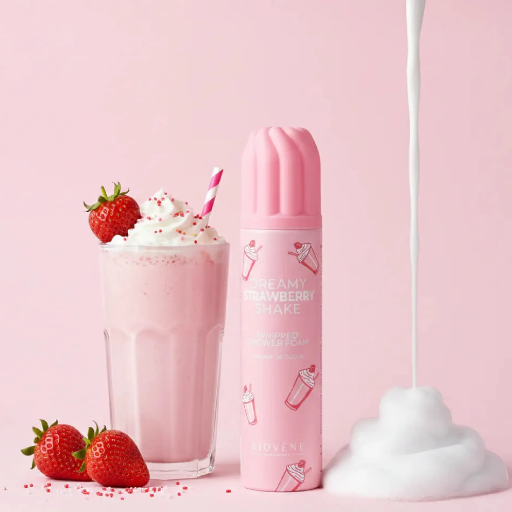 Dreamy Strawberry Shake Whipped Shower Foam