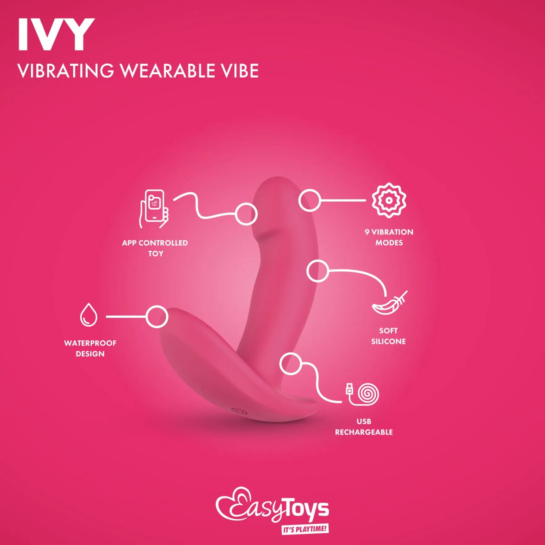 EasyConnect Draagbare Vibrator Ivy AppControlled