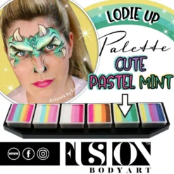 Face Painting Lodie Up Cute Pastel Rainbow Palette