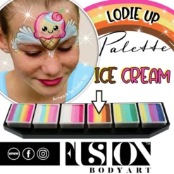 Face Painting Lodie Up Cute Pastel Rainbow Palette
