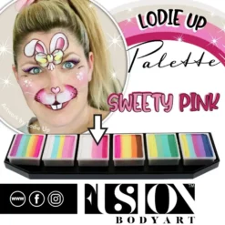 Face Painting Lodie Up Cute Pastel Rainbow Palette