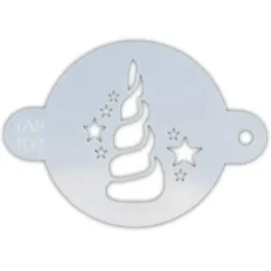 Face Painting Stencil Unicorn Horn With Stars
