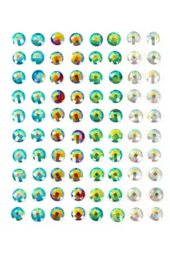 Face Jewel Sticker Round