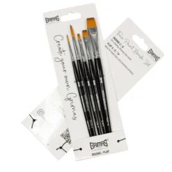 Face Paint Brush Set Round Flat