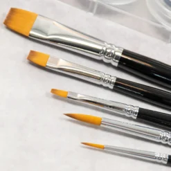 Face Paint Brush Set Round Flat