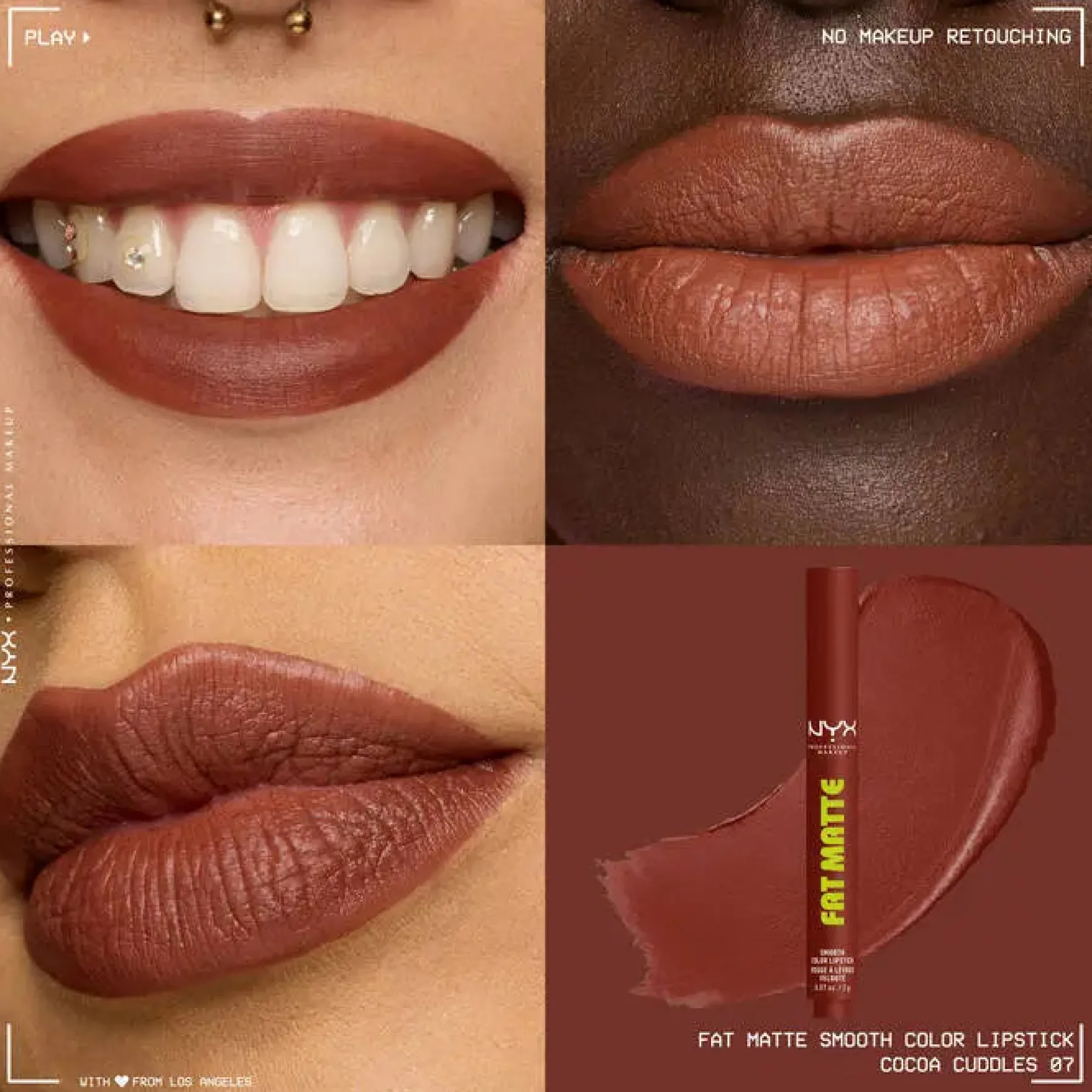 Fat Matte Smooth Color Lipstick Cocoa Cuddles