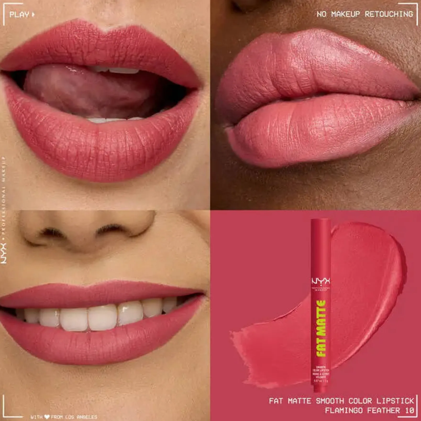 Fat Matte Smooth Color Lipstick Flamingo Feather