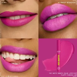 Fat Matte Smooth Color Lipstick Fluffy Fuchsia