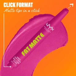 Fat Matte Smooth Color Lipstick Fluffy Fuchsia
