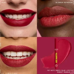 Fat Matte Smooth Color Lipstick Scarlet Snuggles