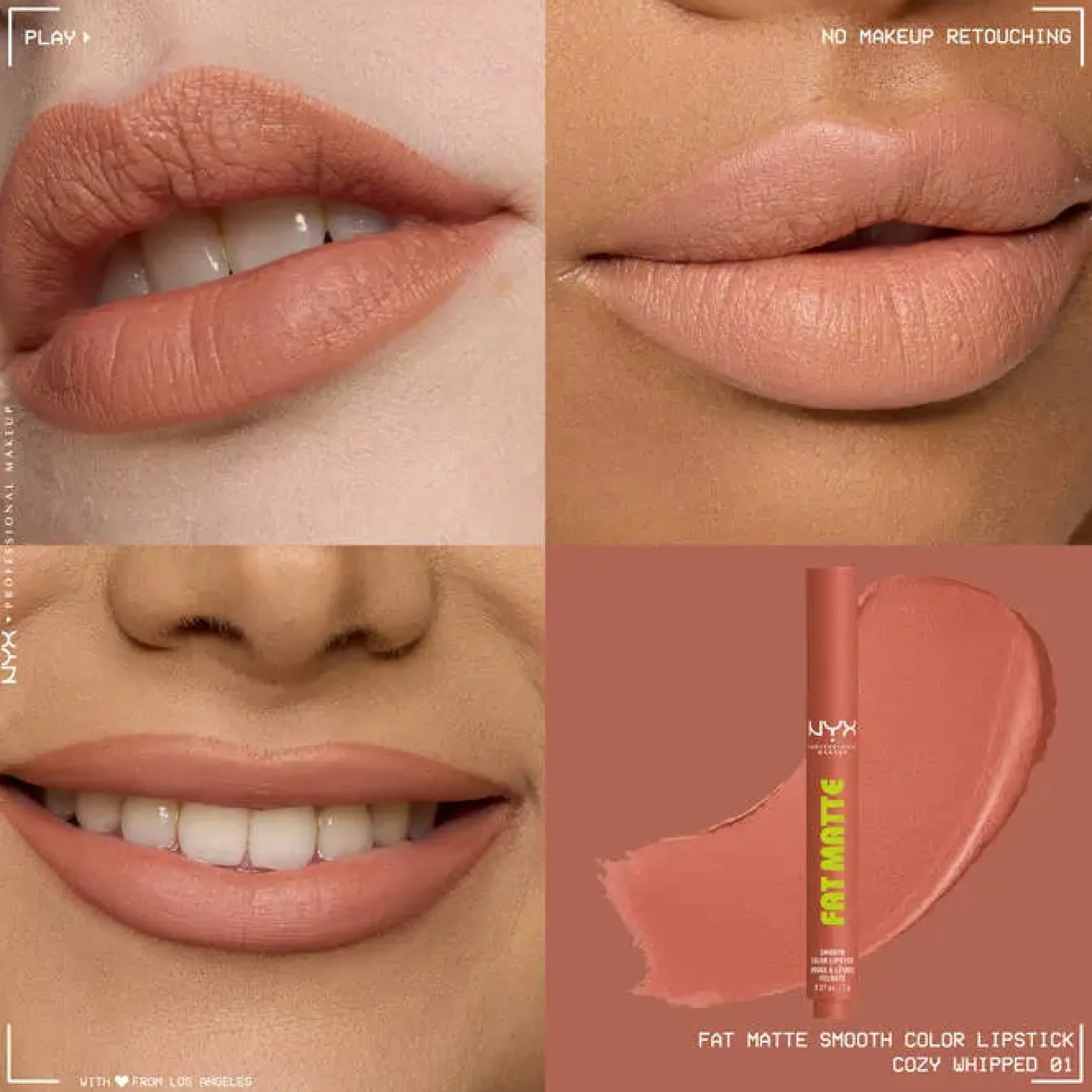 Fat Matte Smooth Color Lipstick Cozy Whipped