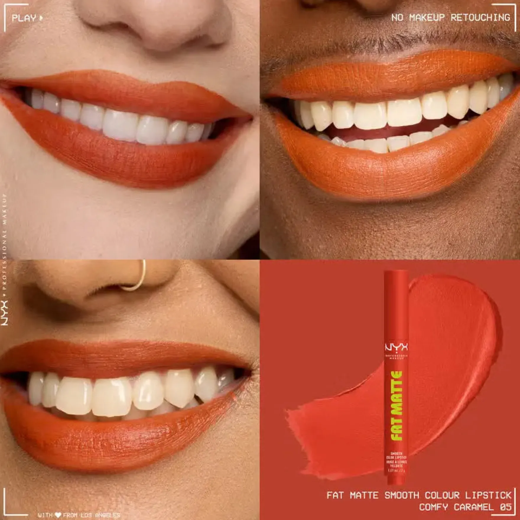 Fat Matte Smooth Color Lipstick Comfy Caramel