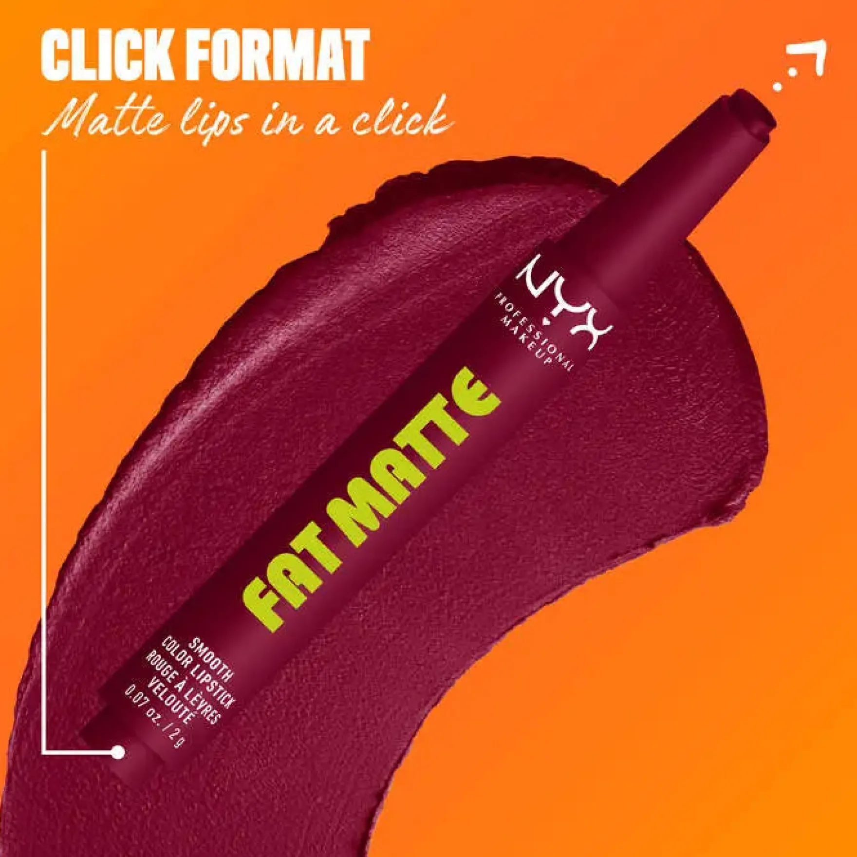 Fat Matte Smooth Color Lipstick Berry Smooth