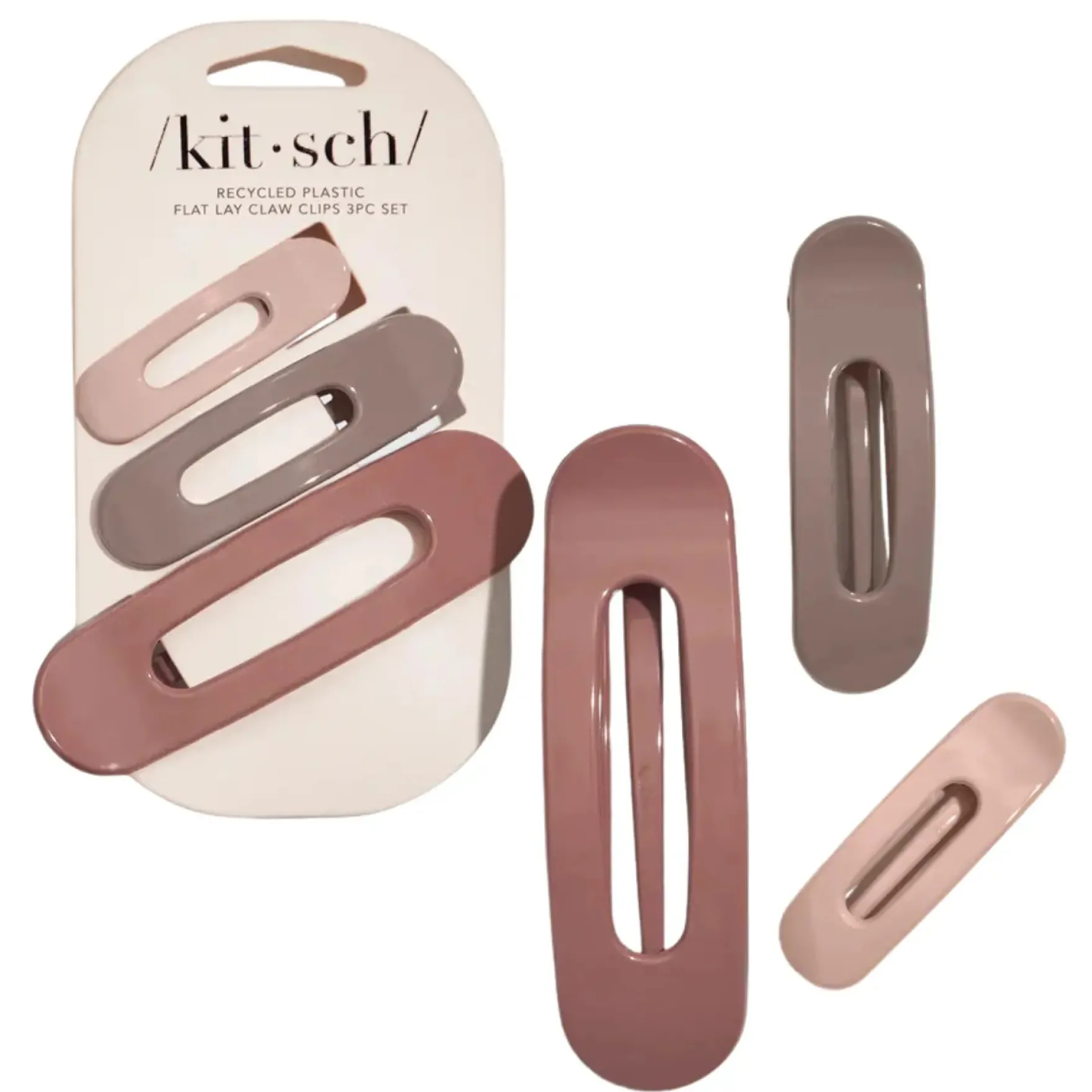 Flat Lay Claw Clip 3pc Terracotta