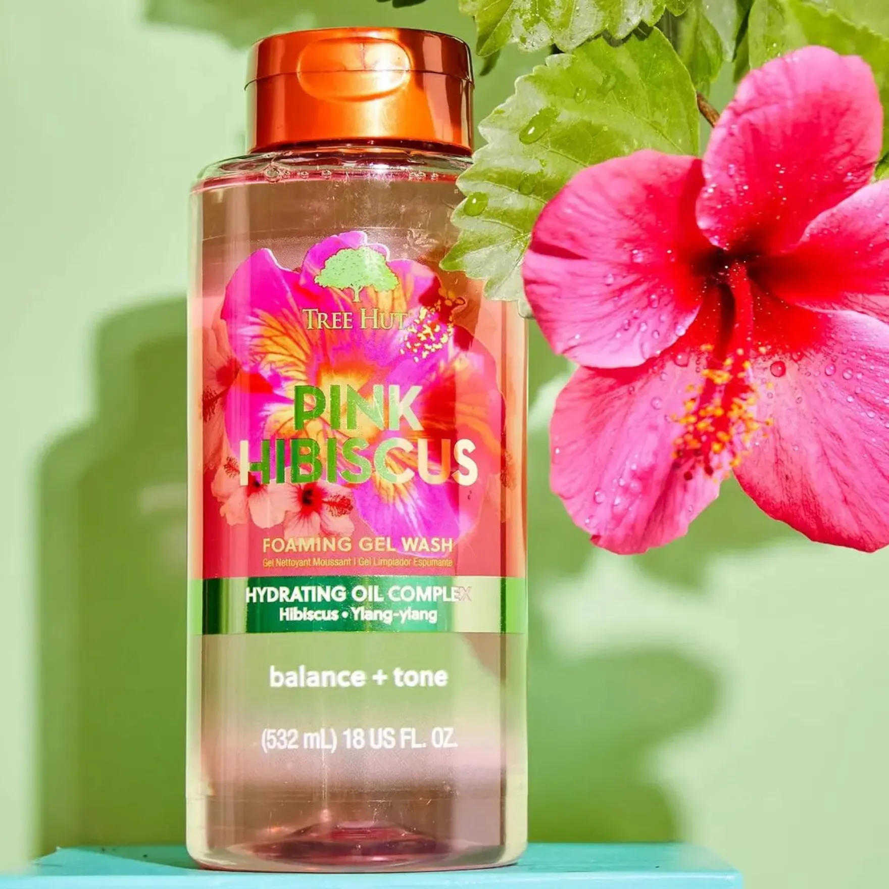 Foaming Gel Body Wash Pink Hibiscus