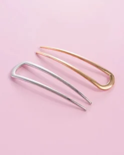 French Hair Pin Duo Gold & Silver