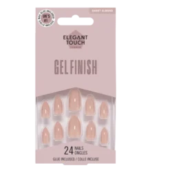 Gel Finish Blush Suede Nails