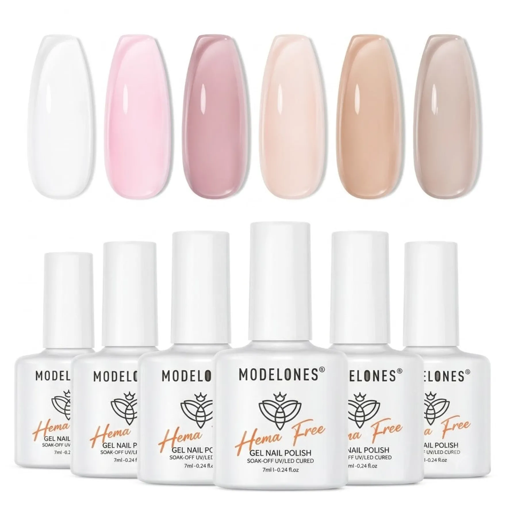 Gel Nail Polish Set Sheer Elegance