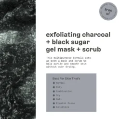 Gel Mask Scrub Charcoal And Black Sugar Purify