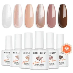 Gel Nail Polish Set Cocoa Cream