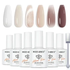 Gel Nail Polish Set Coffee and Cream