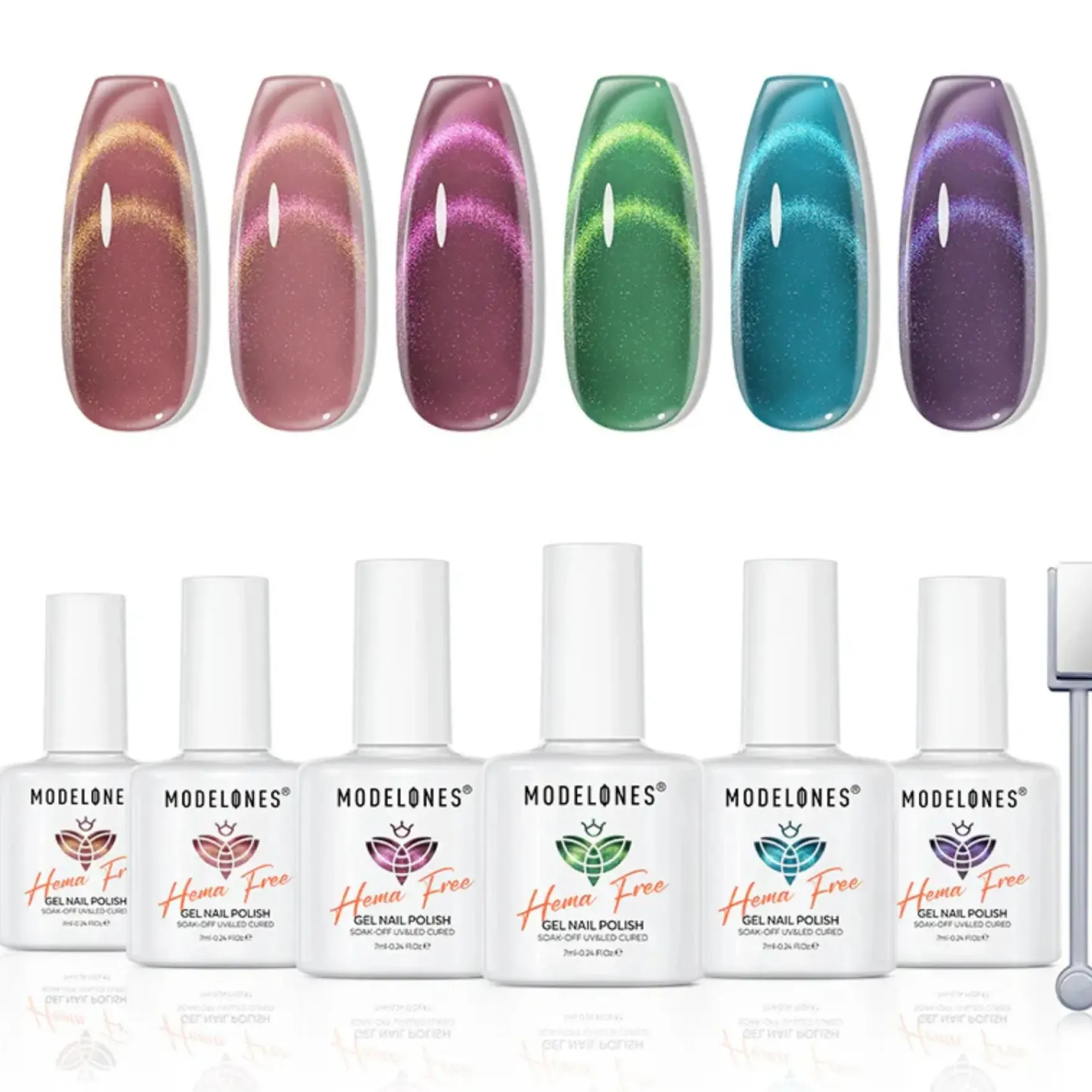 Gel Nail Polish Set Gloaming Coral