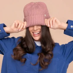 Glazey™ Satin Lined Beanie Blush