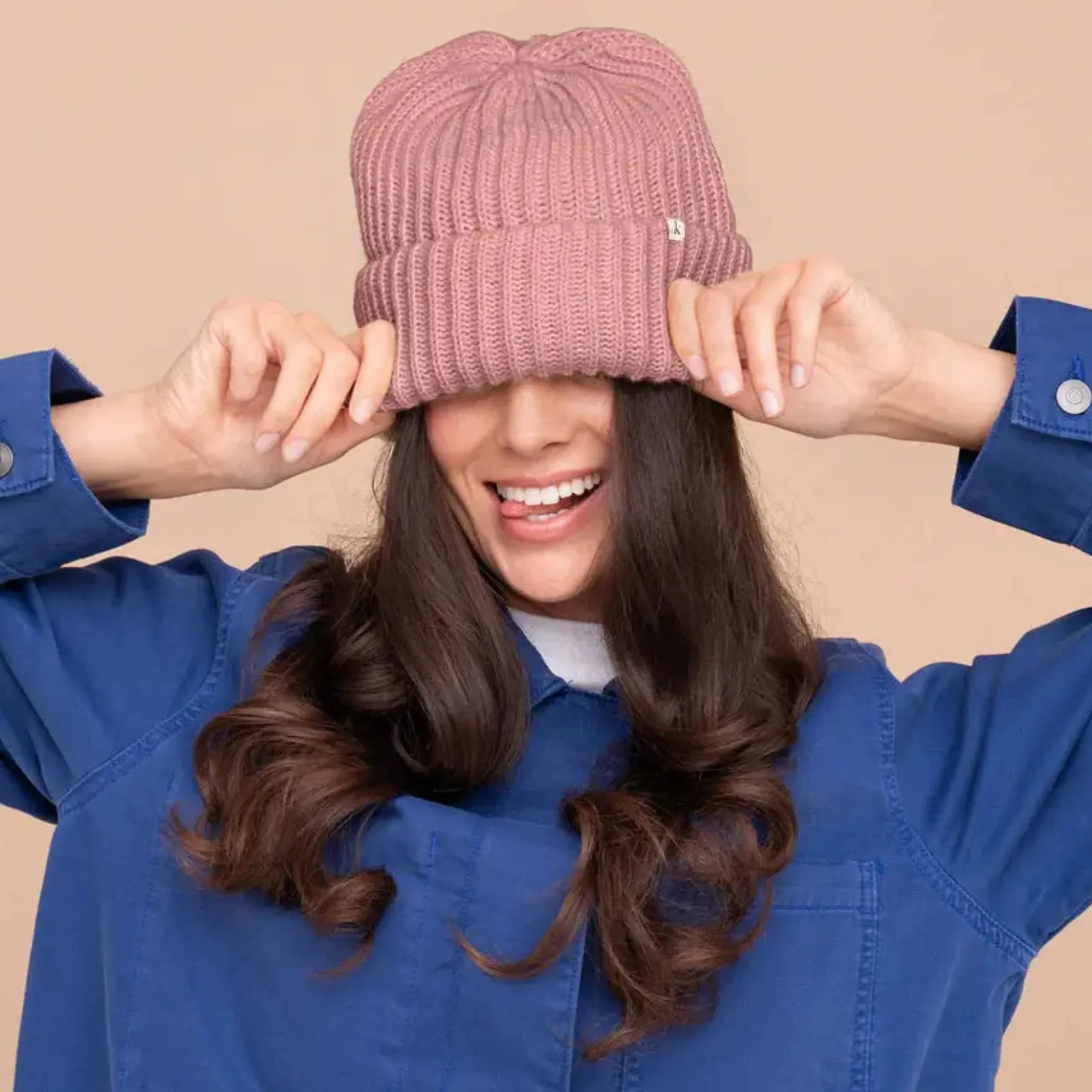 Glazey™ Satin Lined Beanie Blush