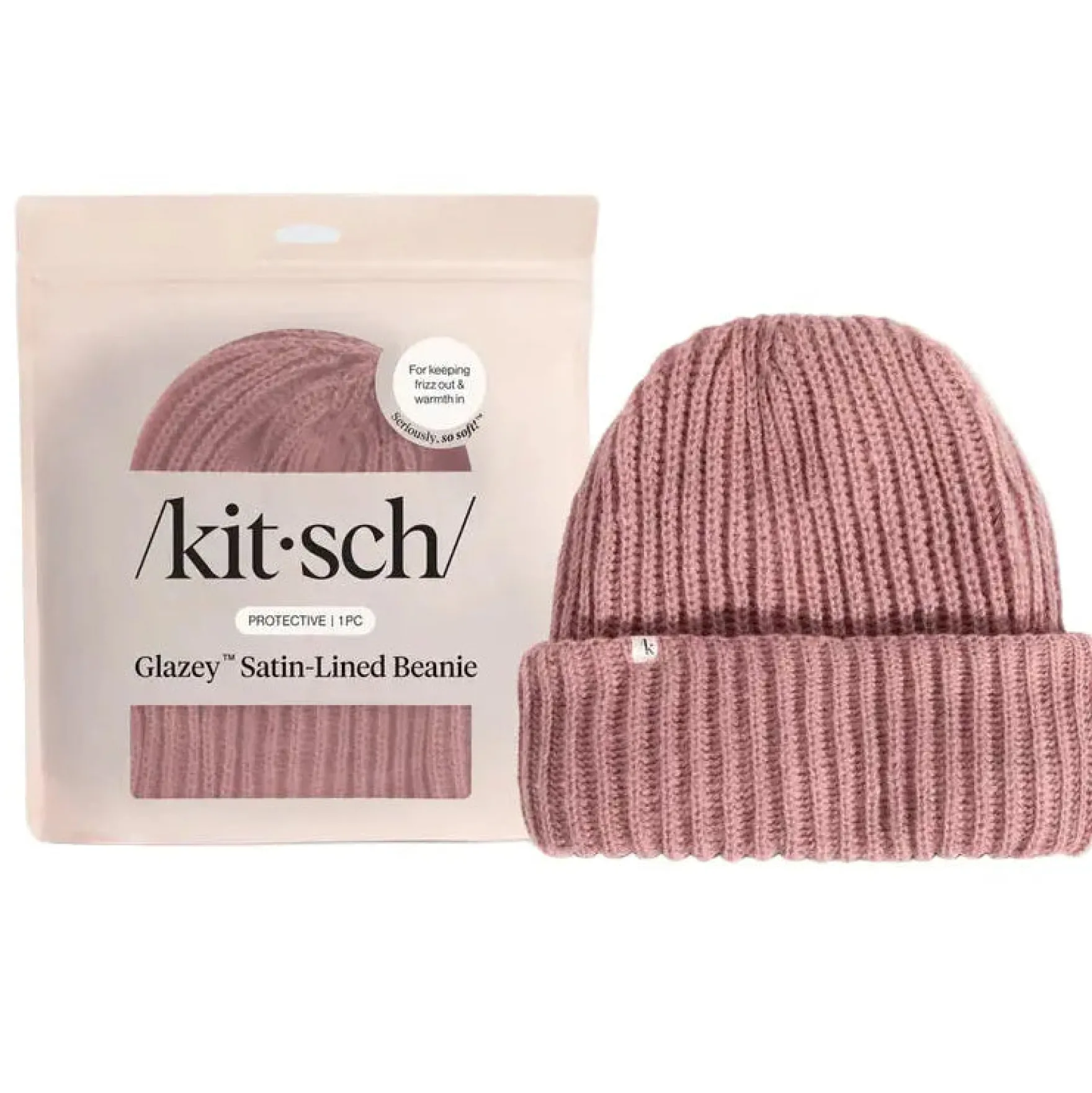 Glazey™ Satin Lined Beanie Blush