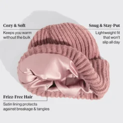 Glazey™ Satin Lined Beanie Blush