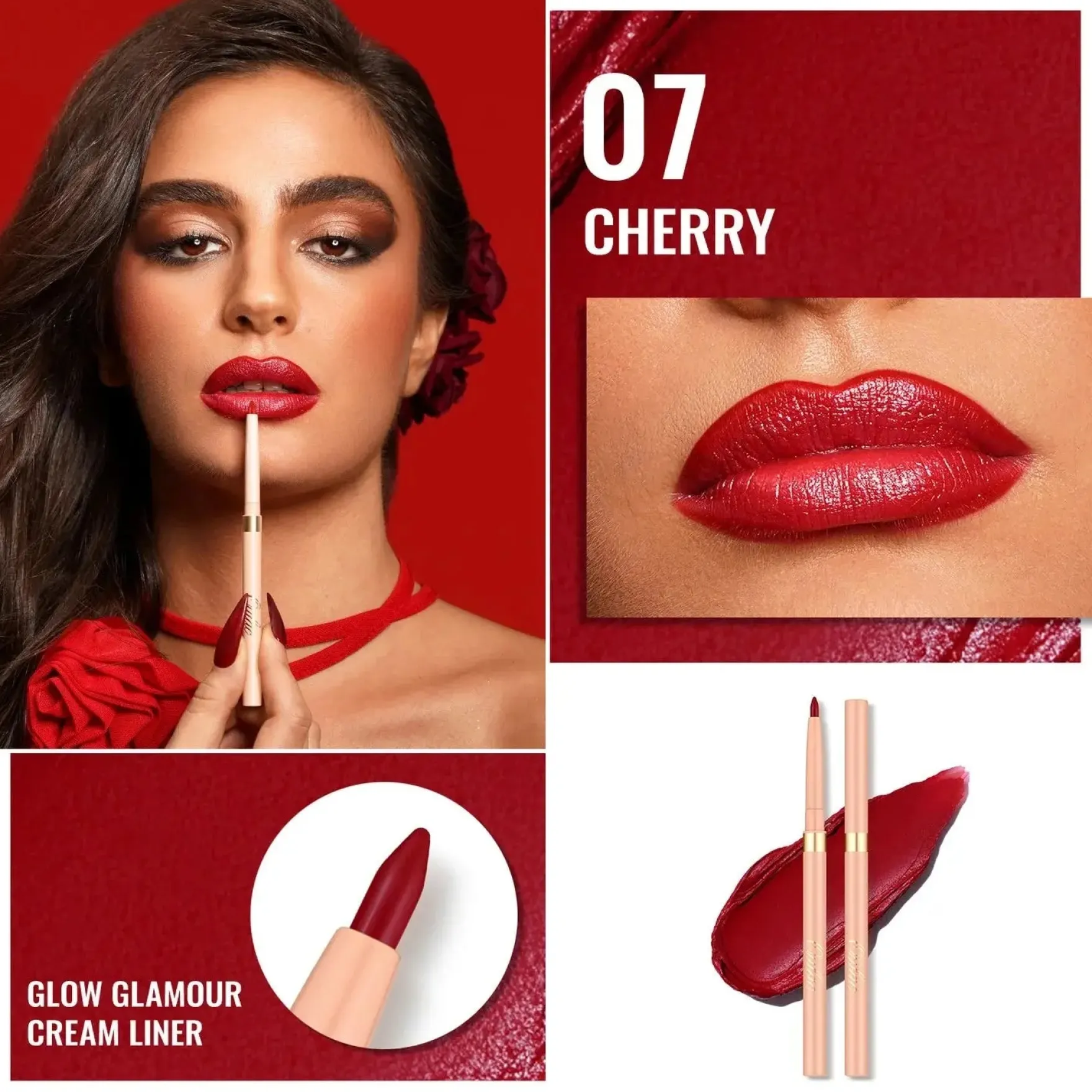 Glow Glamour Cream Lip Liner 07 Cherry