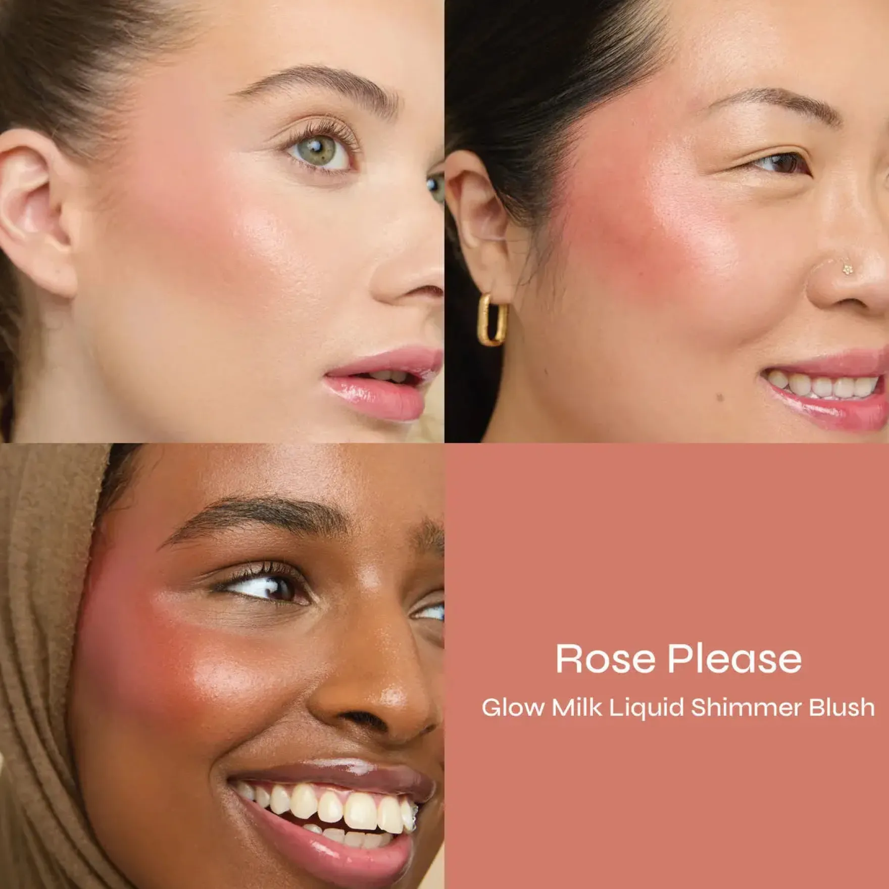 Glow Milk Liquid Shimmer Blush Rose Please