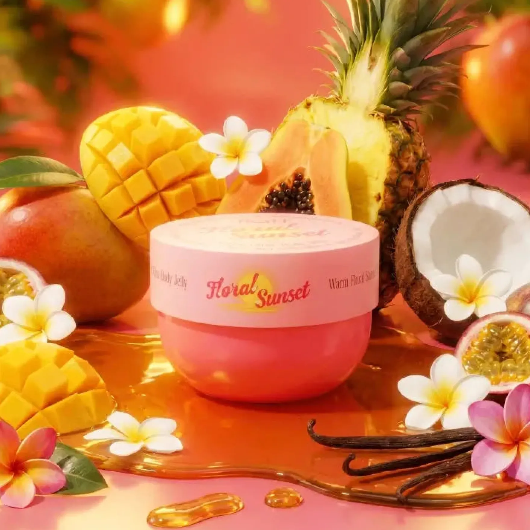 Glowy Body Jelly Floral Sunset