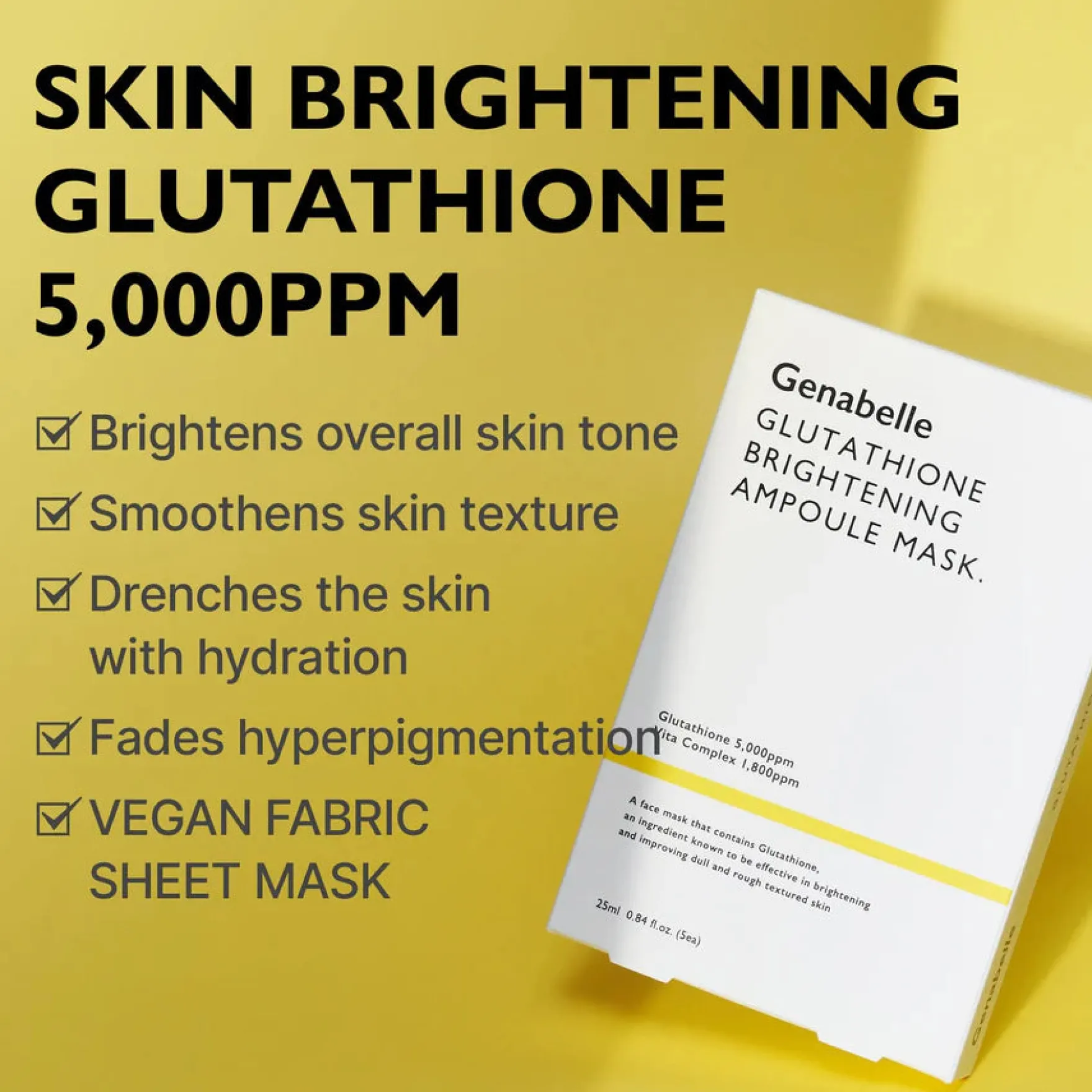 Glutathione Brightening Ampoule Mask