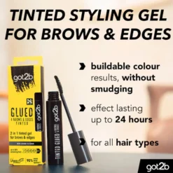 Got2b Glued 4 Brows & Edges Tinted Gel Black