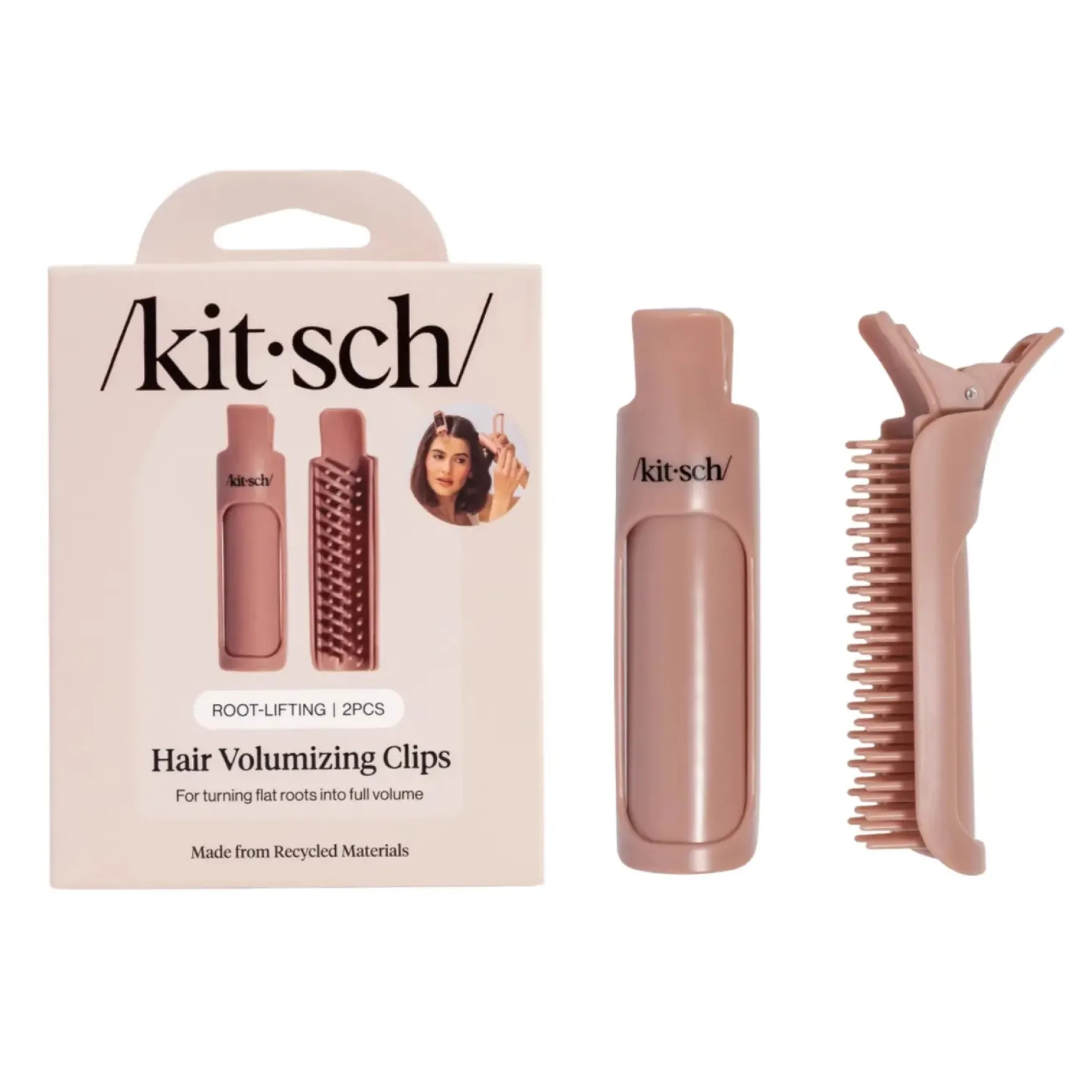 Hair Volumizing Clip Set Terracotta
