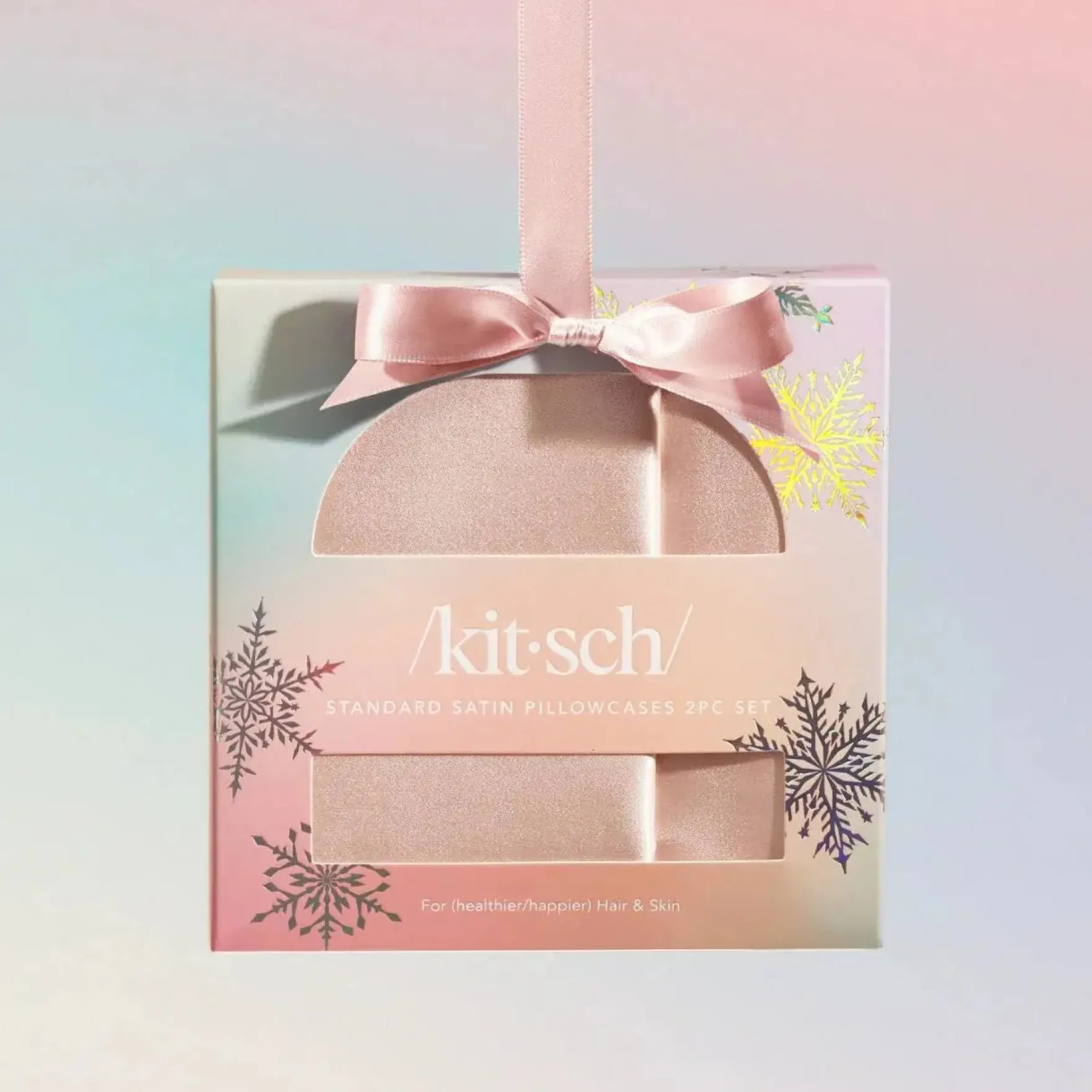 Holiday Standard Pillowcase 2 Piece Set Blush
