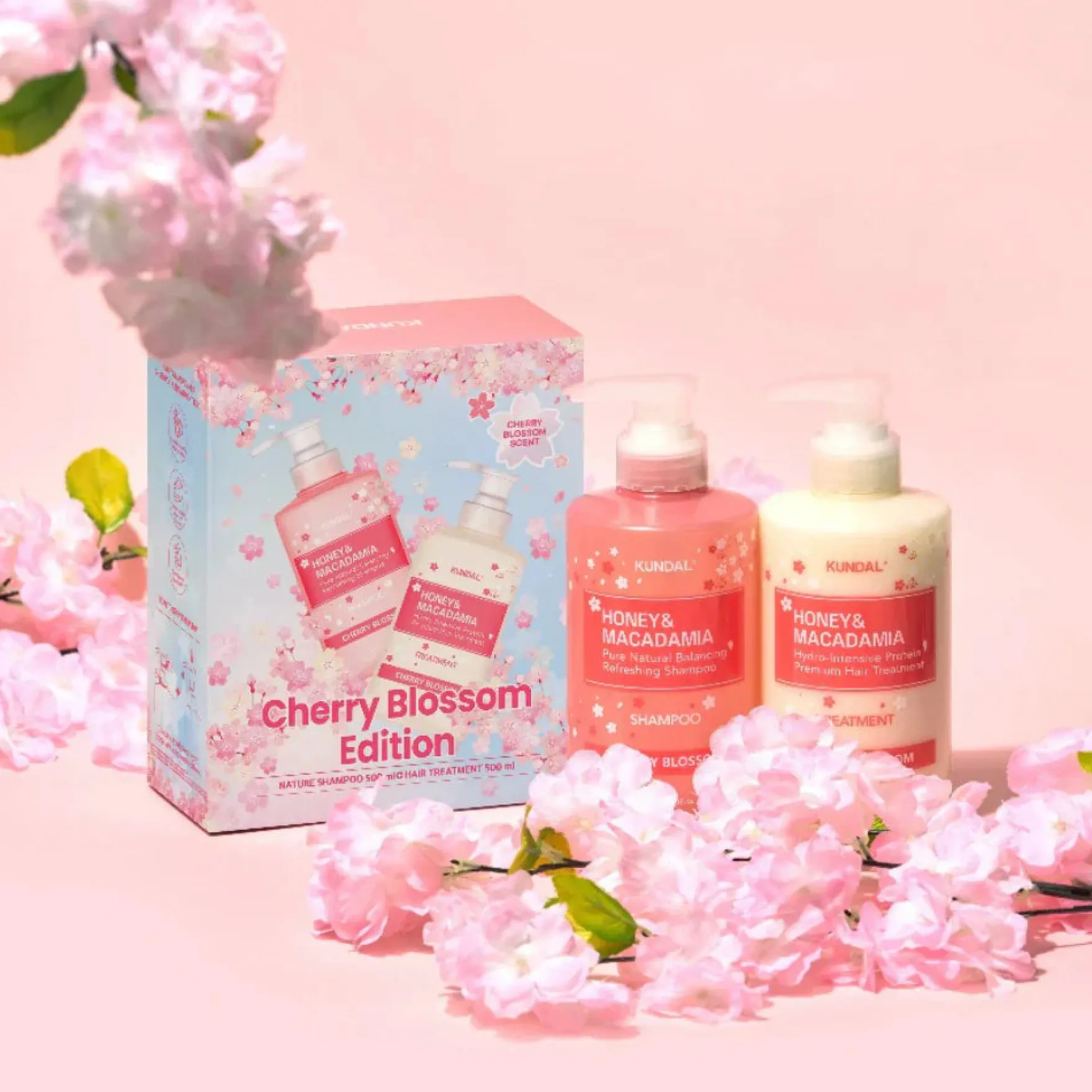 Honey & Macadamia Nature Shampoo & Treatment Cherry Blossom