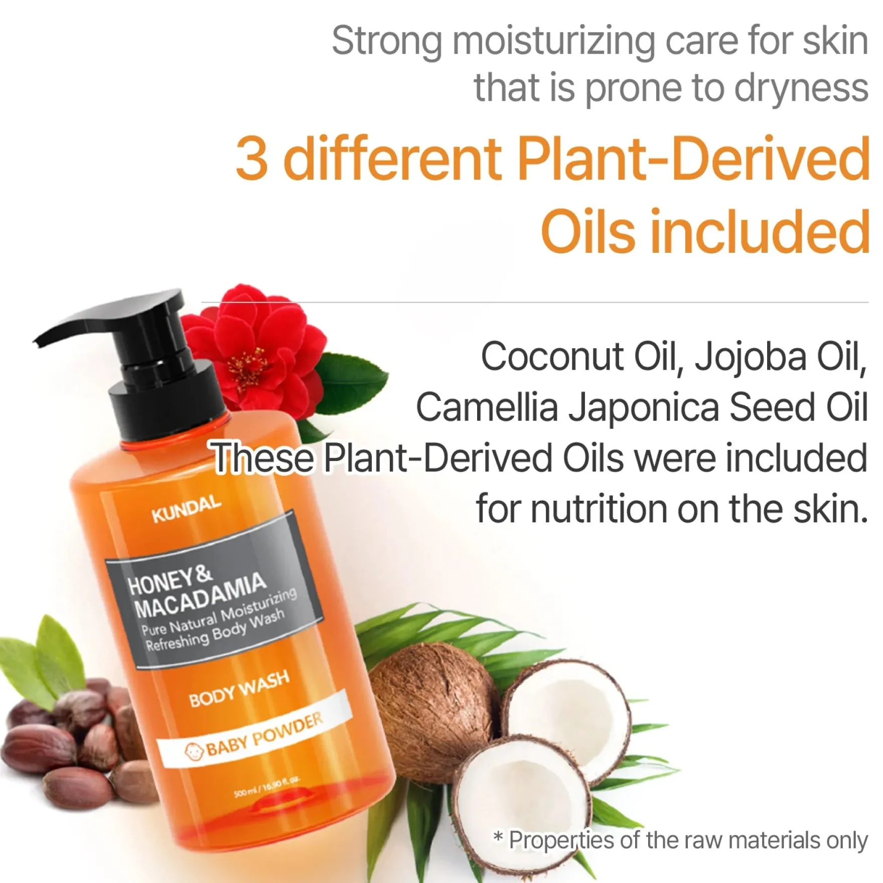 Honey & Macadamia Pure Body Wash Amber Vanilla