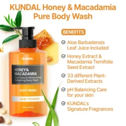 Honey & Macadamia Pure Body Wash White Musk