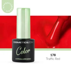 Hypoallergenic Hybrid UV/LED Gel Polish Traffic Red 178