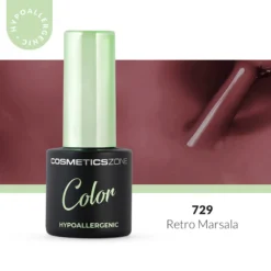 Hypoallergenic Hybrid UV/LED Gel Polish Retro Marsala 729