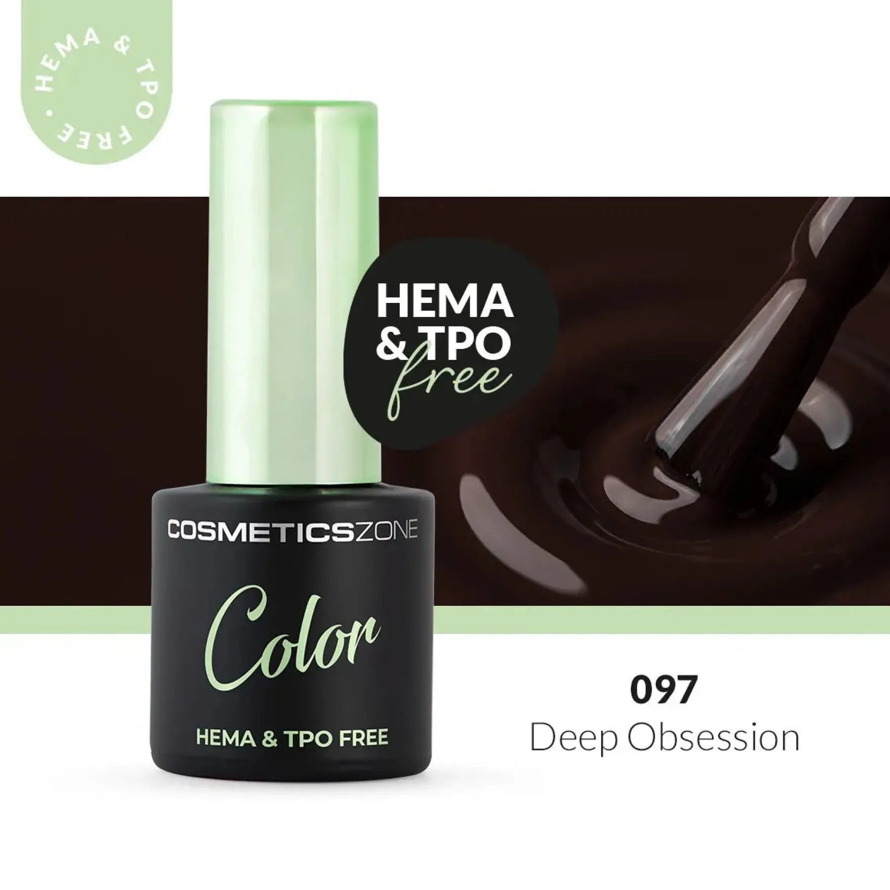 Hypoallergenic Hybrid UV/LED Gel Polish Deep Obsession 097