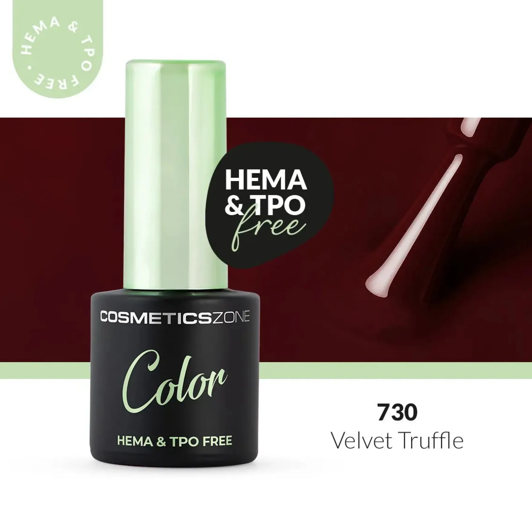 Hypoallergenic Hybrid UV/LED Gel Polish Velvet Truffle 730