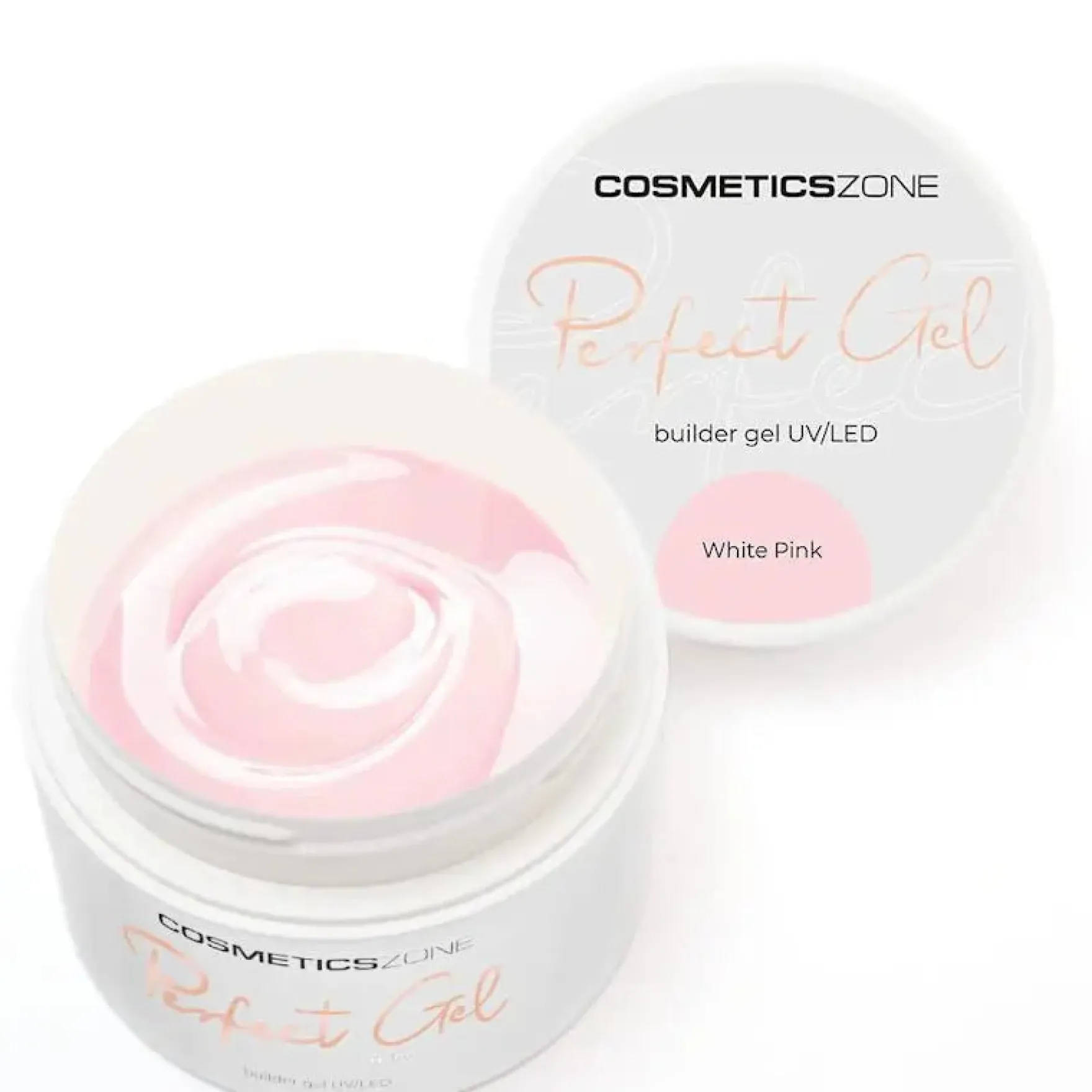 Hypoallergenic UV/LED Builder Gel White Pink