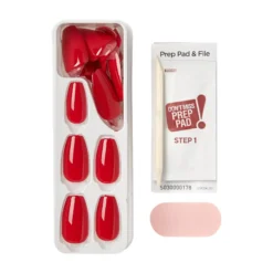 Impress Color Press-On Nails Coffin Reddy or Not