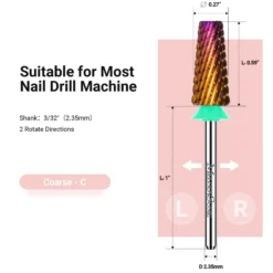 5-in-1 Cross Cut Tungsten Carbide Nail Drill Bits Fine
