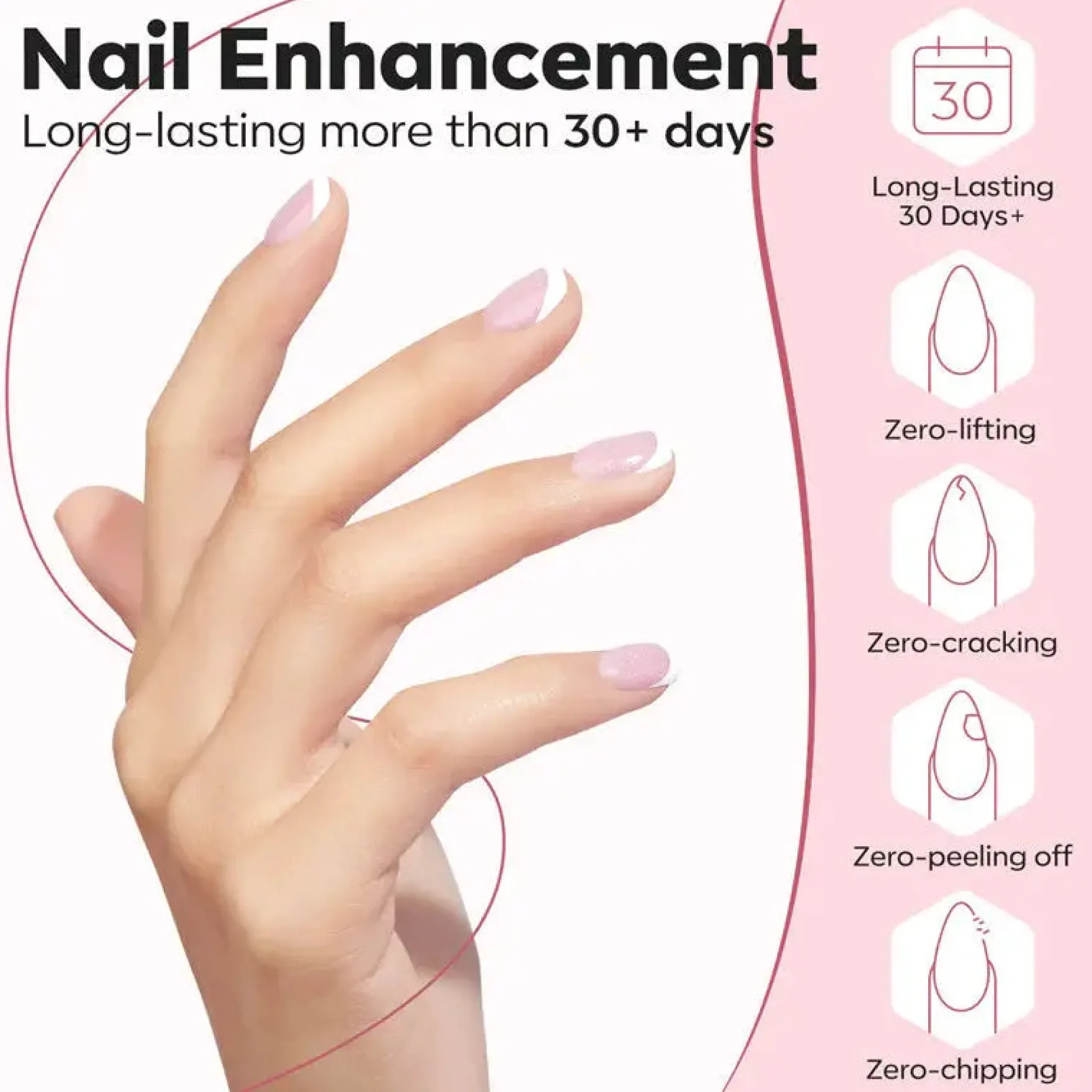 8-in-1 Builder Nail Gel Nude Pink Glitter