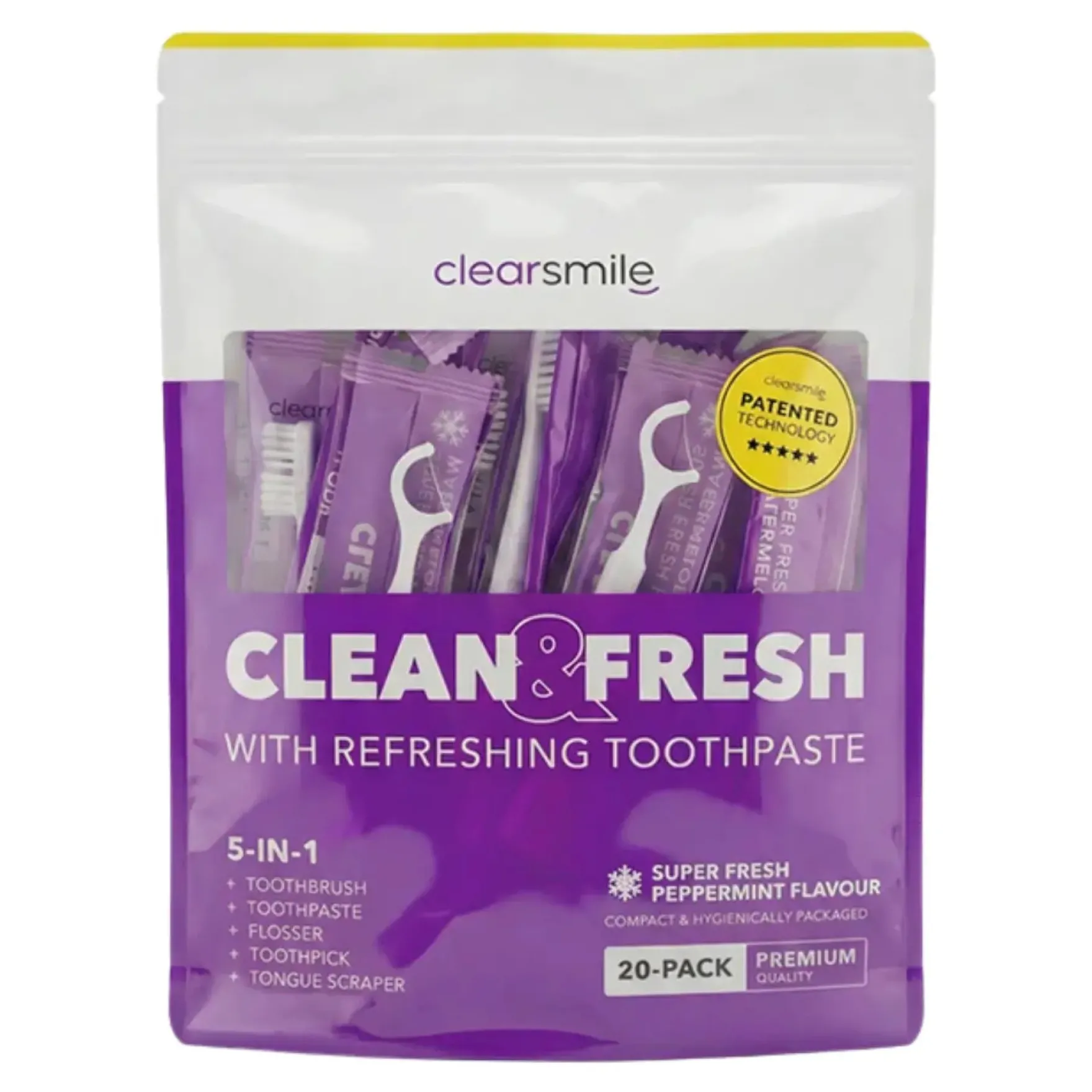 5-in-1 Tooth Brush Clean & Fresh Peppermint